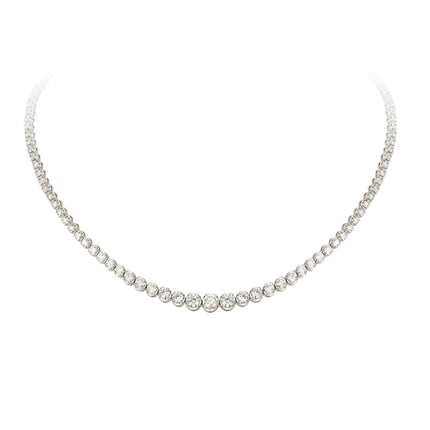 NECKLACE WHITE GOLD 750 & PRECIOUS STONES - 101169