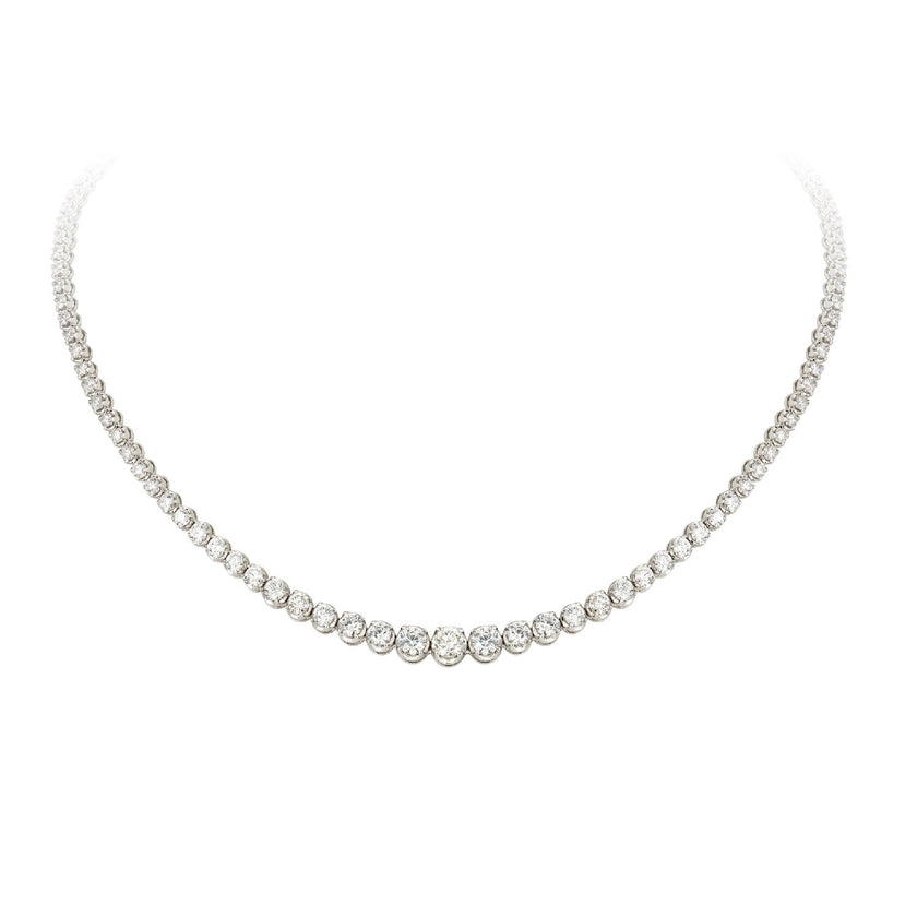 NECKLACE WHITE GOLD 750 & PRECIOUS STONES - 101169