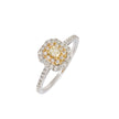 RING YELLOW & WHITE GOLD 750 & PRECIOUS STONES - 101171
