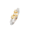 RING YELLOW & WHITE GOLD 750 & PRECIOUS STONES - 101173