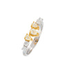 RING YELLOW & WHITE GOLD 750 & PRECIOUS STONES - 101173