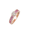 RING PINK GOLD 750 & PRECIOUS STONES - 101177