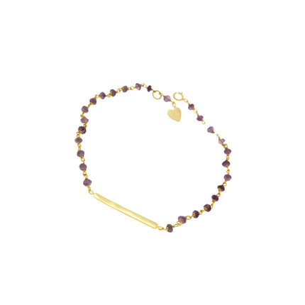 BRACELET  GOLD 585 & SEMIPRECIOUS STONES - 101227