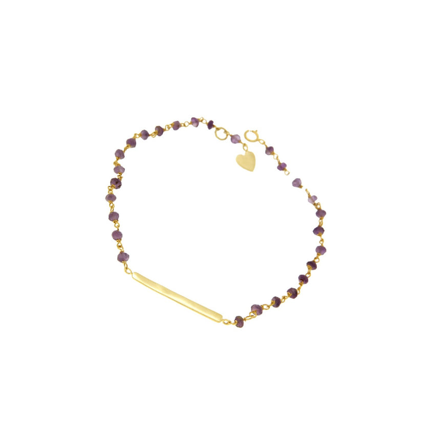BRACELET  GOLD 585 & SEMIPRECIOUS STONES - 101227
