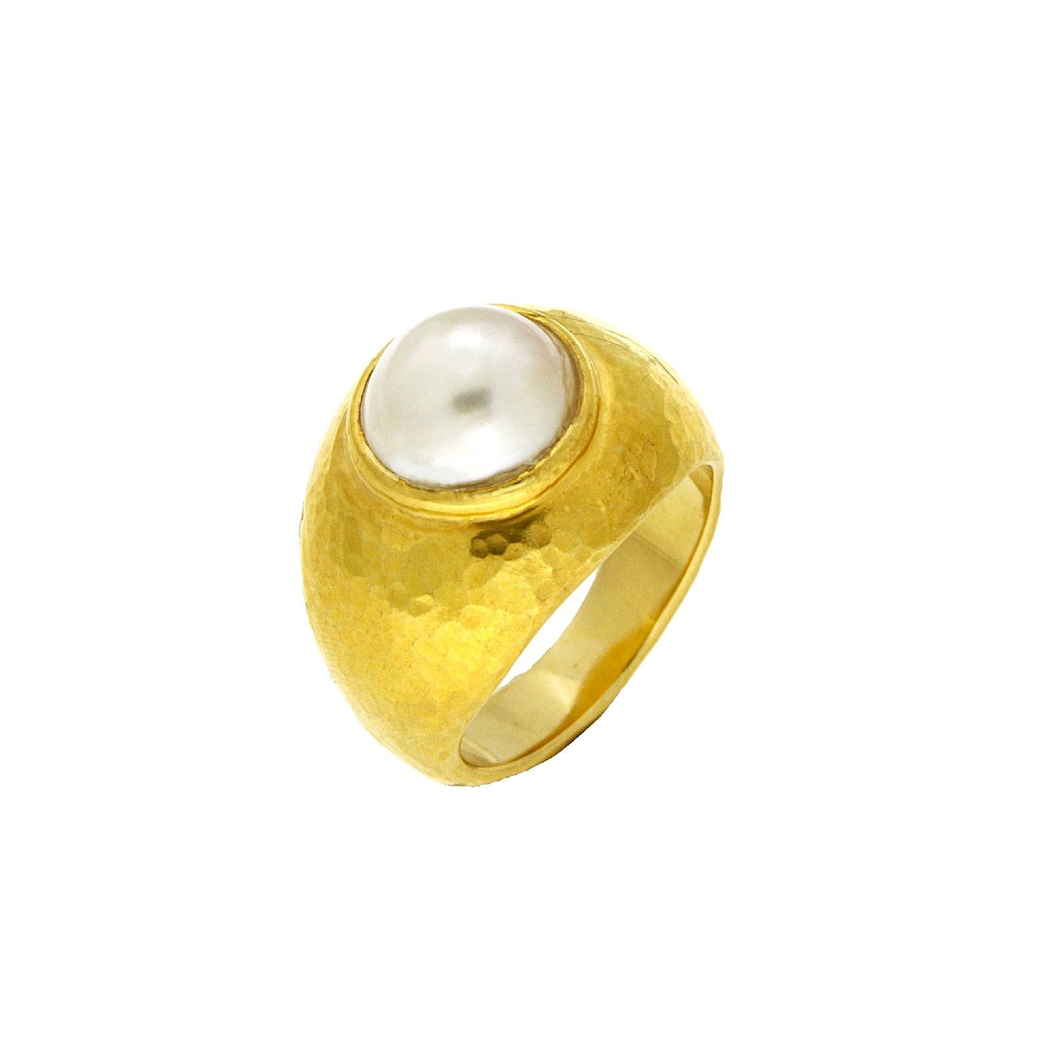 RING YELLOW GOLD 750 & PEARLS - 101230 - Availability: Immediately