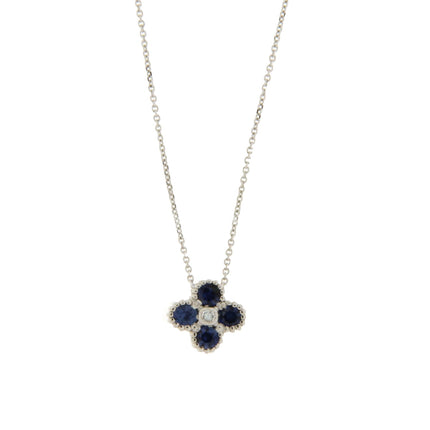 NECKLACE WHITE GOLD 750 & PRECIOUS STONES - 101283