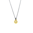 NECKLACE GOLD 585 & PRECIOUS STONES WITH SILVER CHAIN - 101362