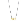 NECKLACE  GOLD 585 & PRECIOUS STONES & SILVER CHAIN - 101363