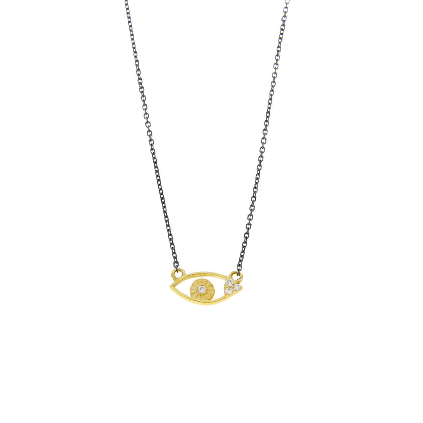 NECKLACE  GOLD 585 & PRECIOUS STONES & SILVER CHAIN - 101363