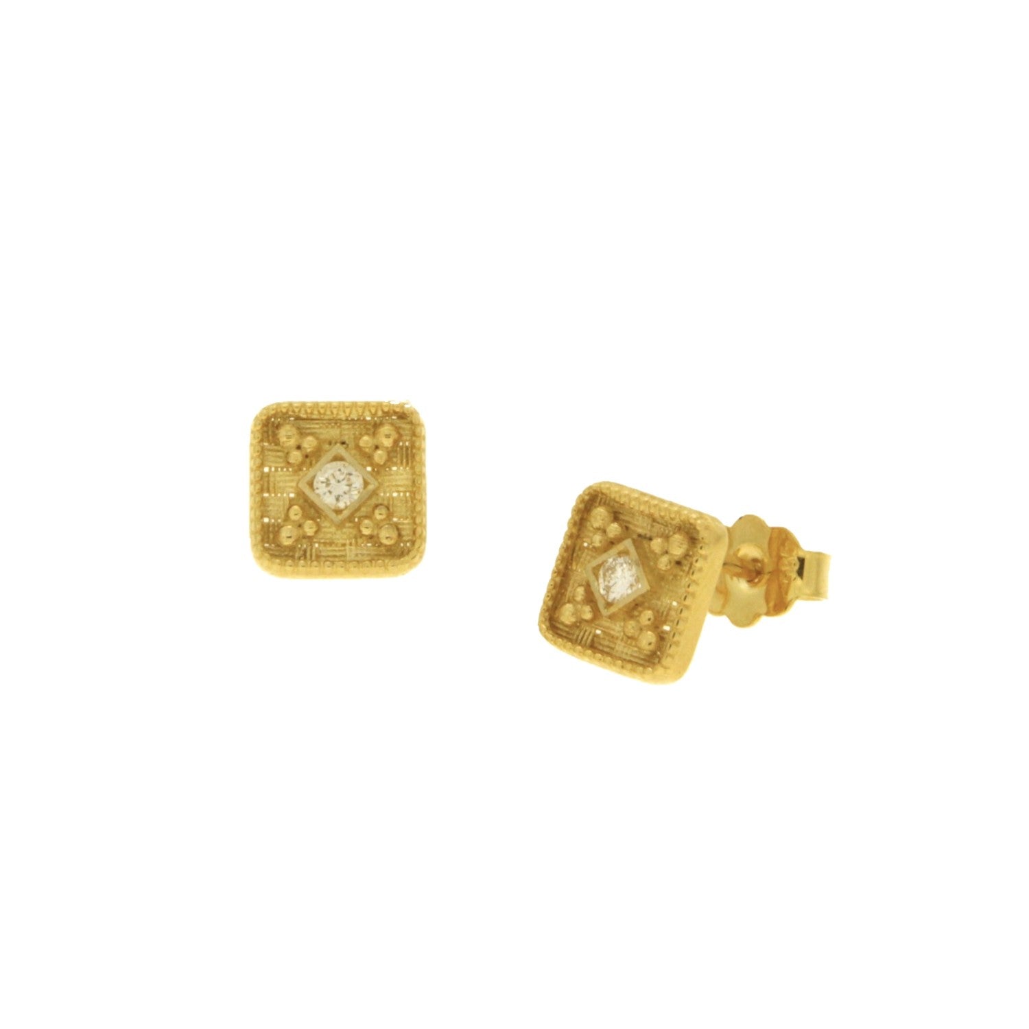 EARRINGS  GOLD 585 & PRECIOUS STONES - 101459