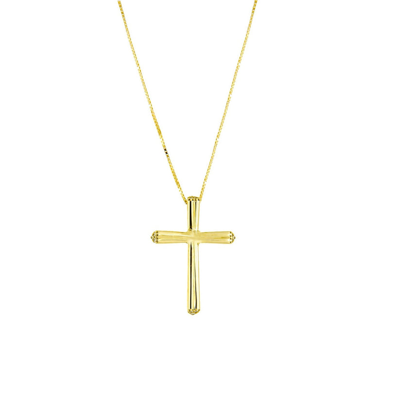 CROSS  GOLD 585 & PRECIOUS STONES WITH CHAIN - 101665 - Availability: Immediately