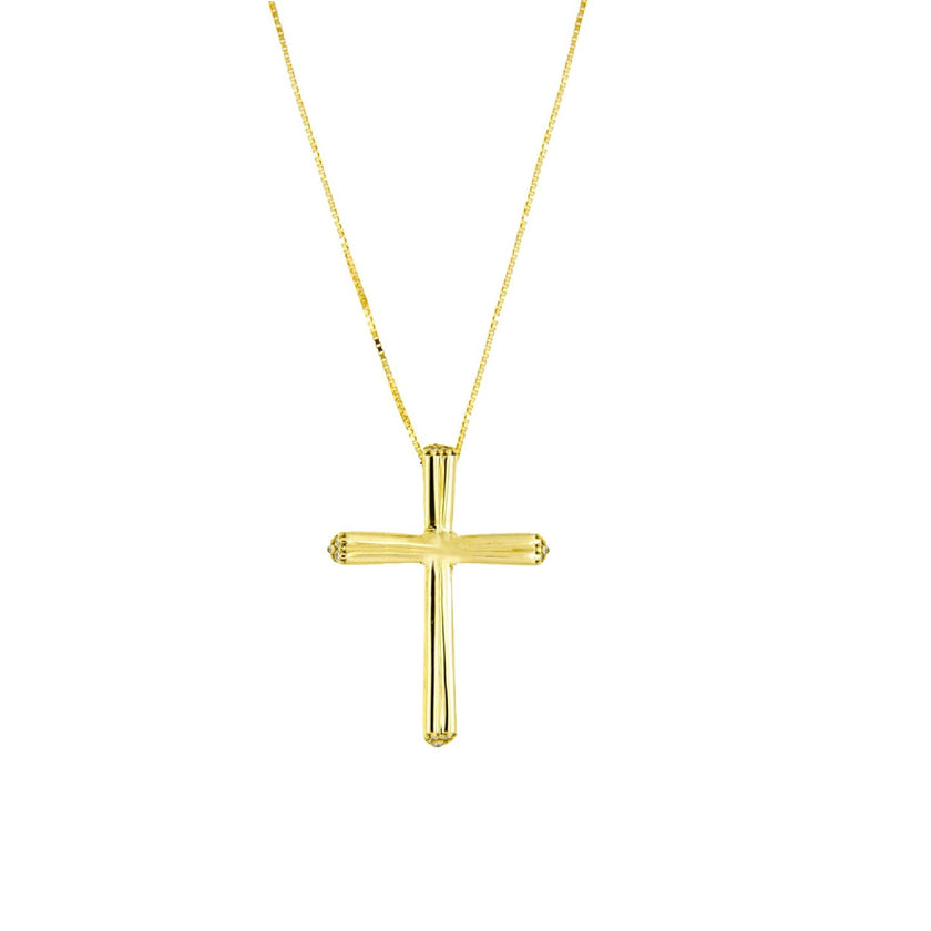 CROSS  GOLD 750 & PRECIOUS STONES WITH CHAIN - 101667 - Availability: Immediately