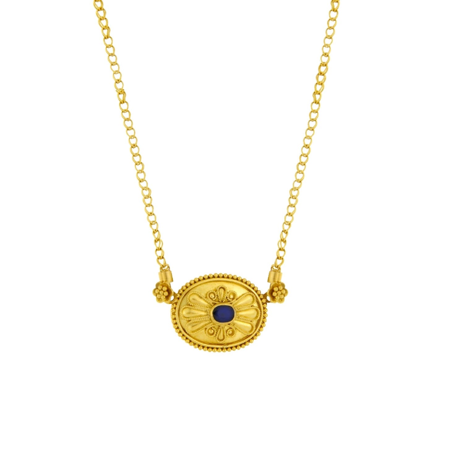 NECKLACE  GOLD 916 & PRECIOUS STONES - 101673 - Availability: Immediately