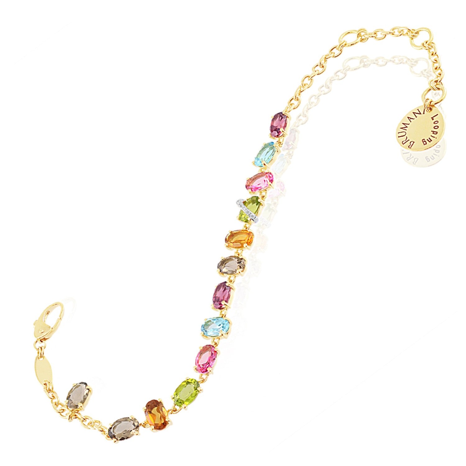 BRACELET  GOLD 750 & PRECIOUS STONES - 101832 - Availability: Immediately