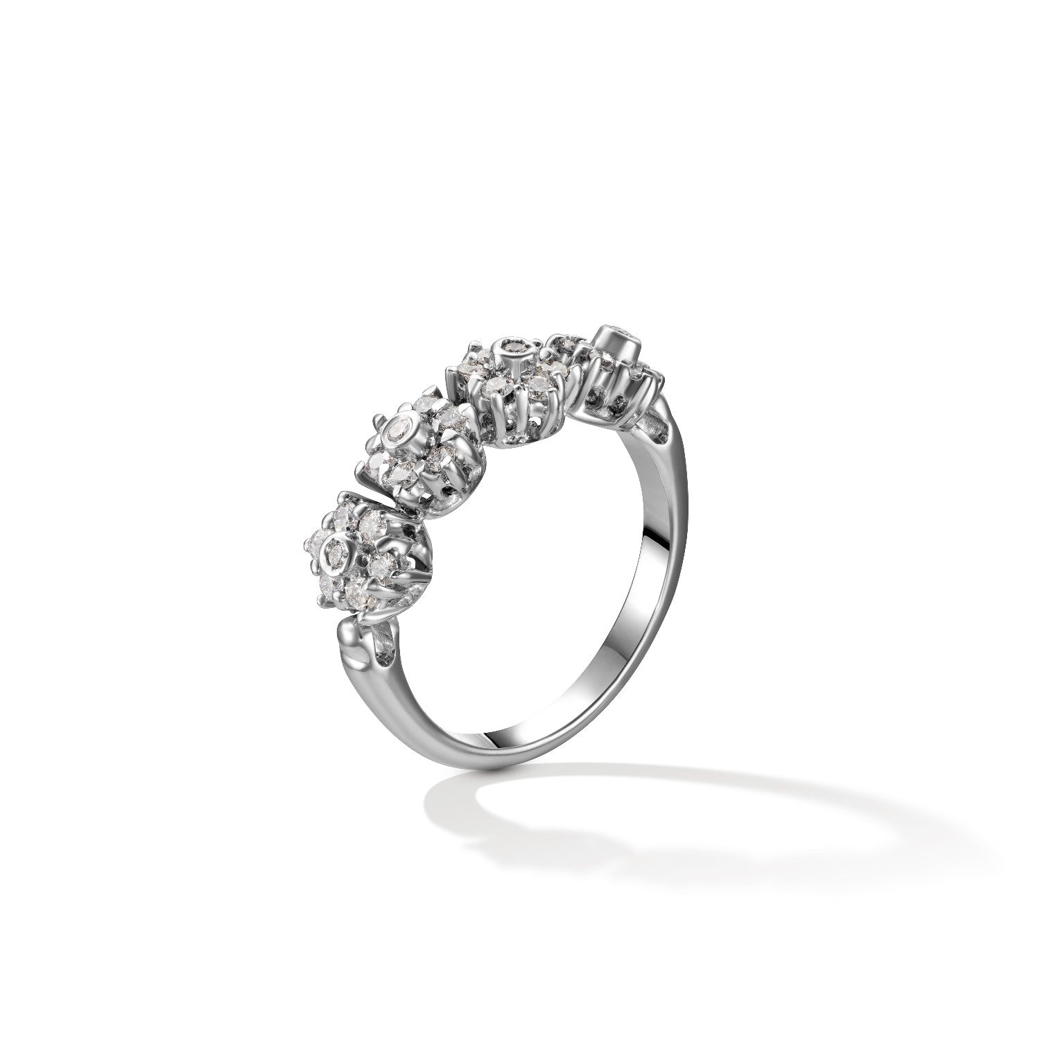 RING WHITE GOLD 750 & PRECIOUS STONES - 101851 - Availability: Immediately