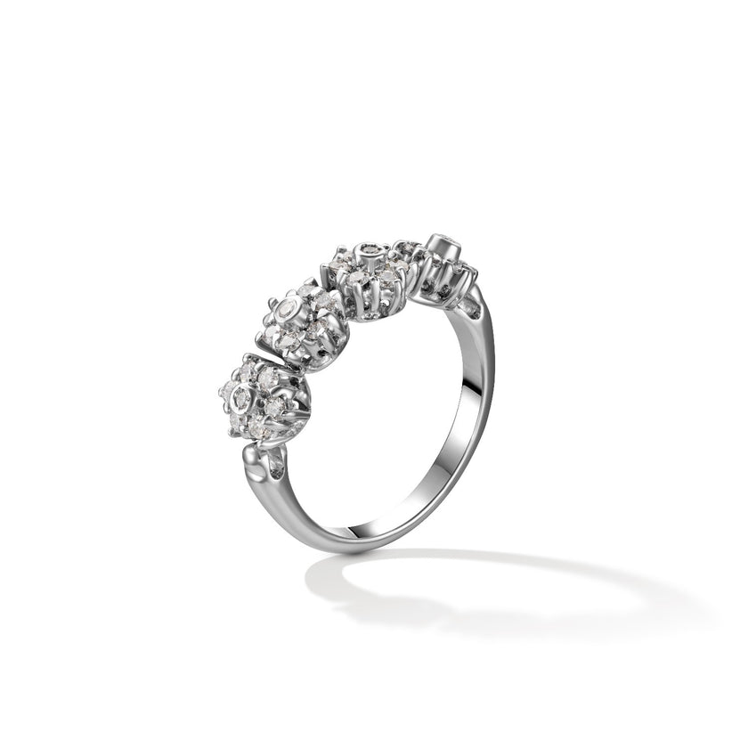 RING WHITE GOLD 750 & PRECIOUS STONES - 101851 - Availability: Immediately