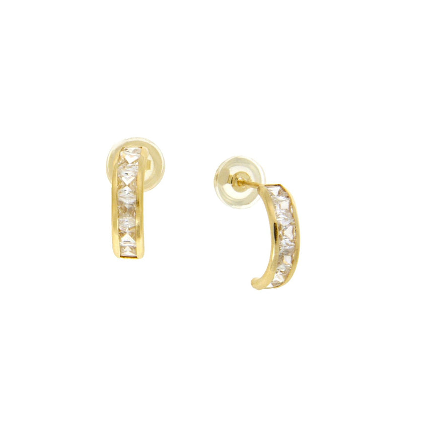 EARRINGS  GOLD 585 & C.Z. - 101864 - Availability: Immediately