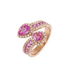 RING PINK GOLD 750 & PRECIOUS STONES - 101968 - Availability: Immediately
