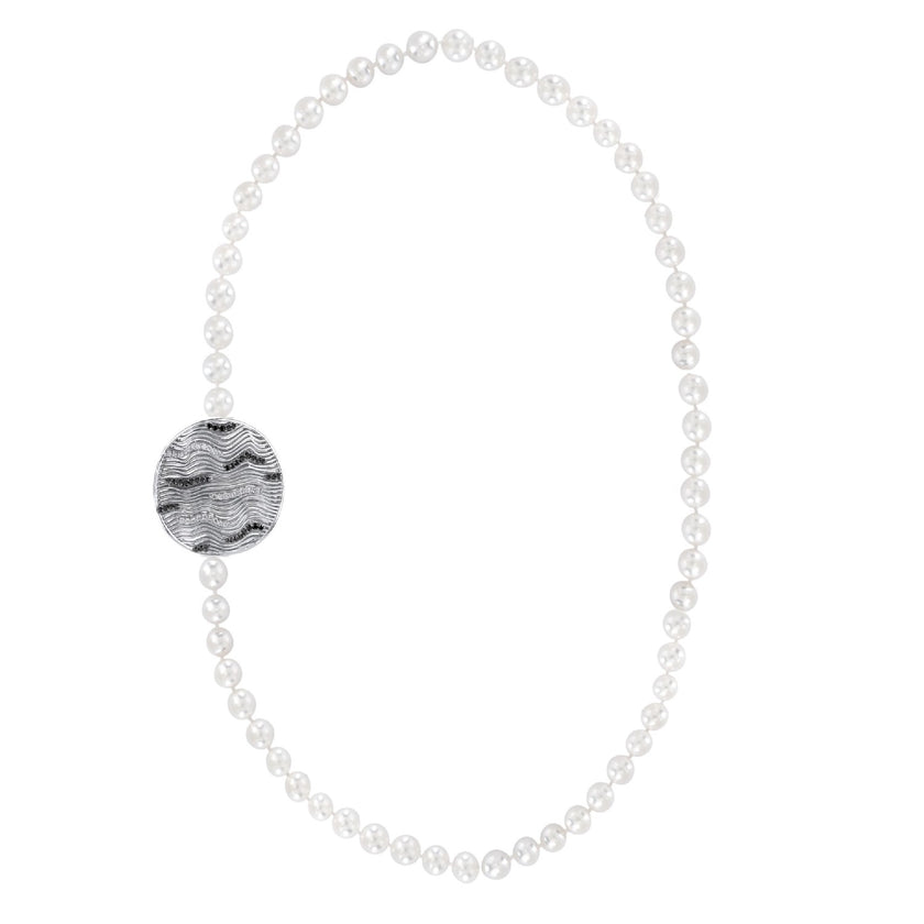 NECKLACE WHITE GOLD 750 & PRECIOUS STONES - 102027 - Availability: Immediately