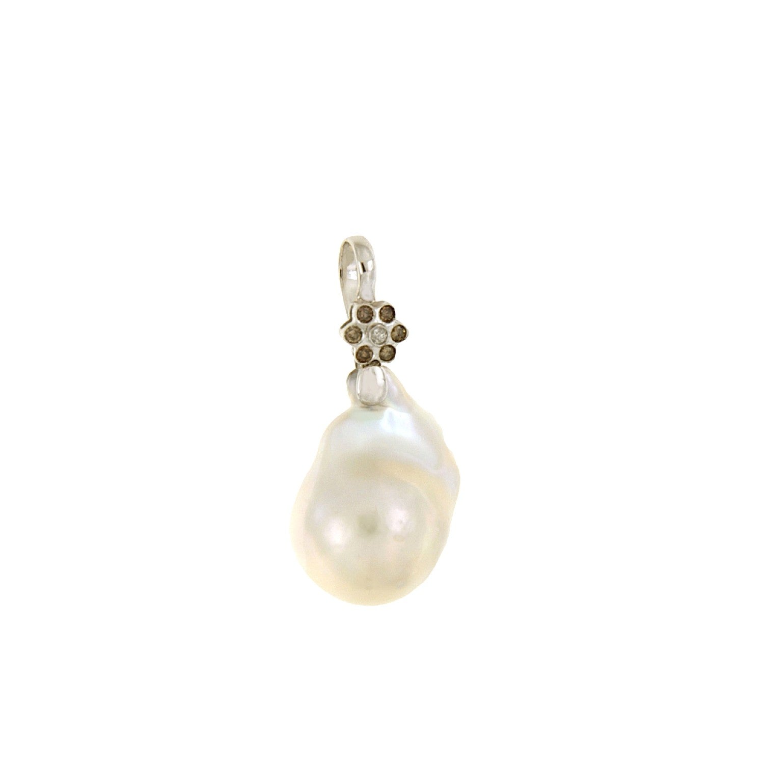 PENDANT WHITE GOLD 750 & PEARL (WITHOUT CHAIN) - 102039 - Availability: Immediately