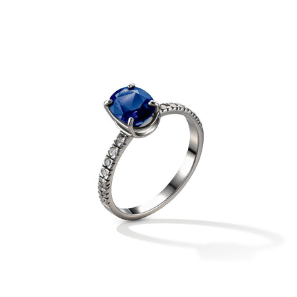 RING WHITE GOLD 750 & PRECIOUS STONES - 102042 - Availability: Up to 1 month