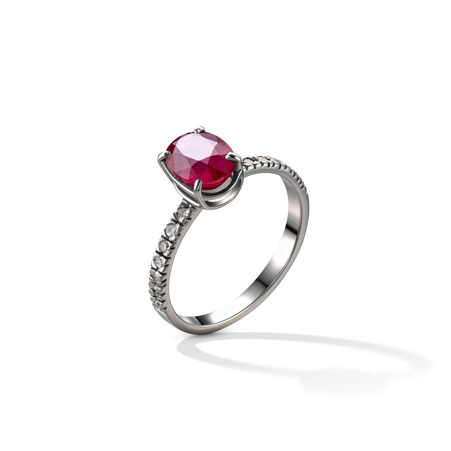 RING WHITE GOLD 750 & PRECIOUS STONES - 102043 - Availability: Up to 1 month