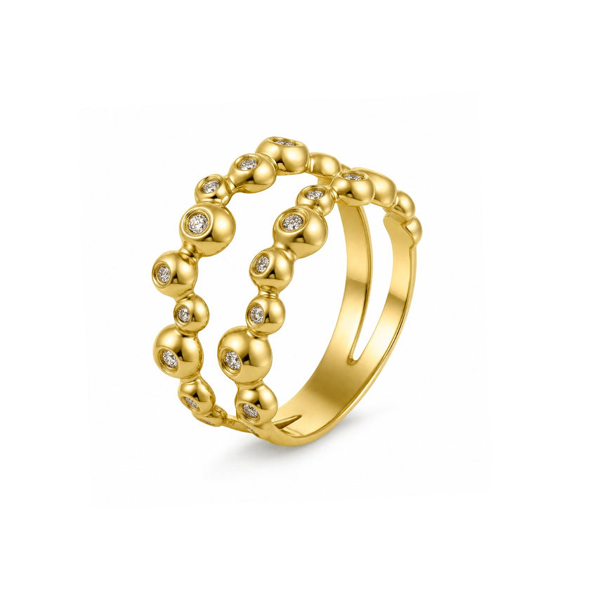 RING  GOLD 750 & PRECIOUS STONES - 102052 - Availability: Immediately