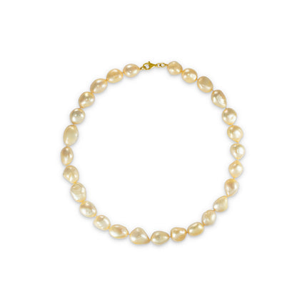 NECKLACE YELLOW SILVER 925 & PEARLS - 102076 - Availability: Immediately