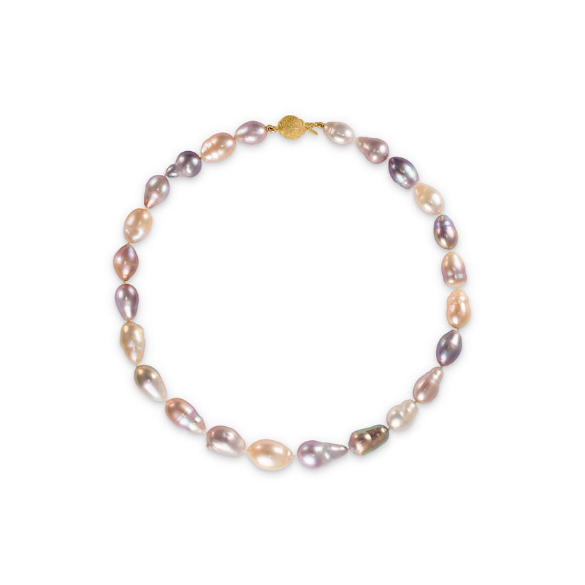 NECKLACE YELLOW SILVER 925 & PEARLS - 102080 - Availability: Immediately