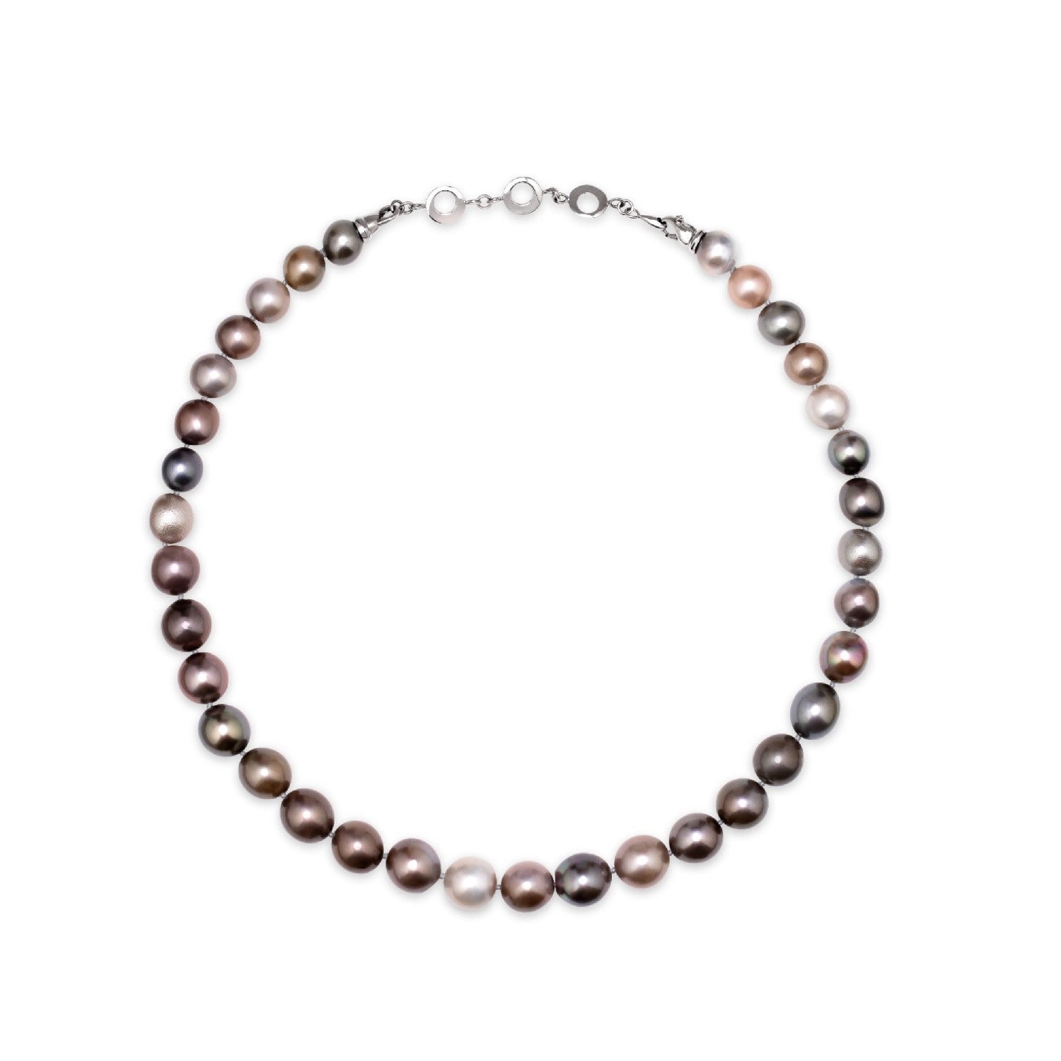 NECKLACE WHITE GOLD 750 & PEARLS - 102085 - Availability: Immediately