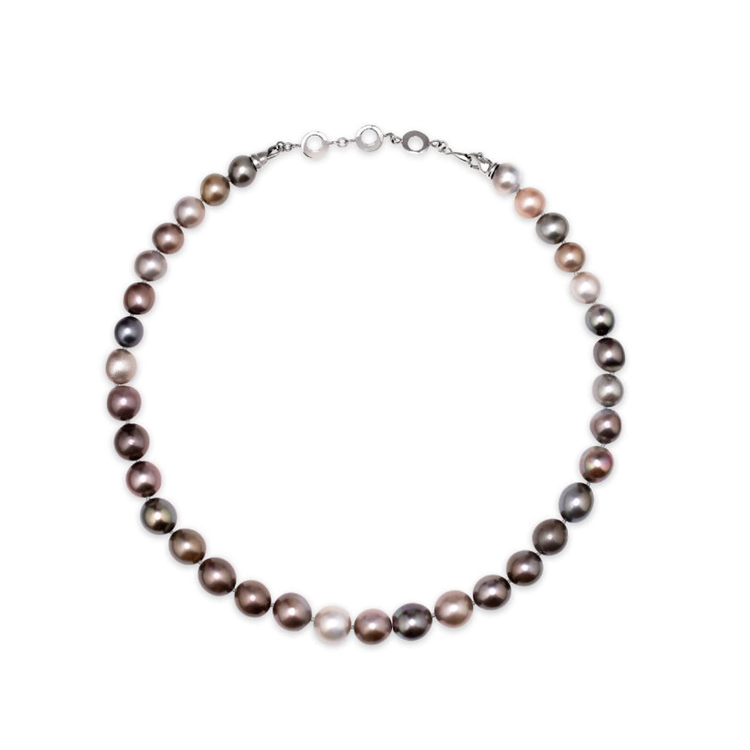 NECKLACE WHITE GOLD 750 & PEARLS - 102085 - Availability: Immediately