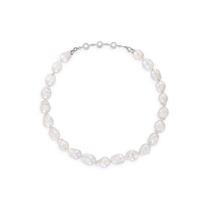 NECKLACE WHITE GOLD 585 & PEARLS - 102088 - Availability: Immediately