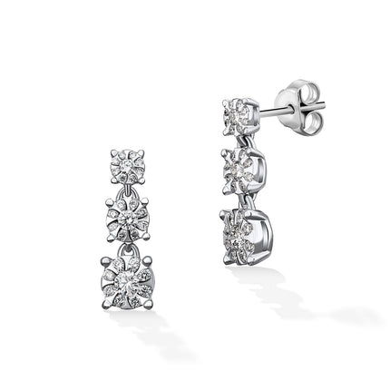 EARRINGS WHITE GOLD 750 & PRECIOUS STONES - 102098 - Availability: Immediately