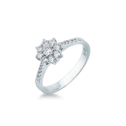 RING WHITE GOLD 750 & PRECIOUS STONES - 102108 - Availability: Immediately