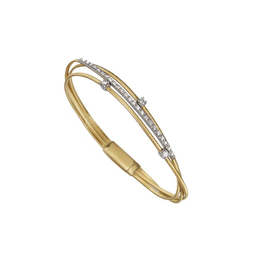 BRACELET YELLOW & WHITE GOLD 750 & PRECIOUS STONES - 102112 - Availability: Up to 2 month