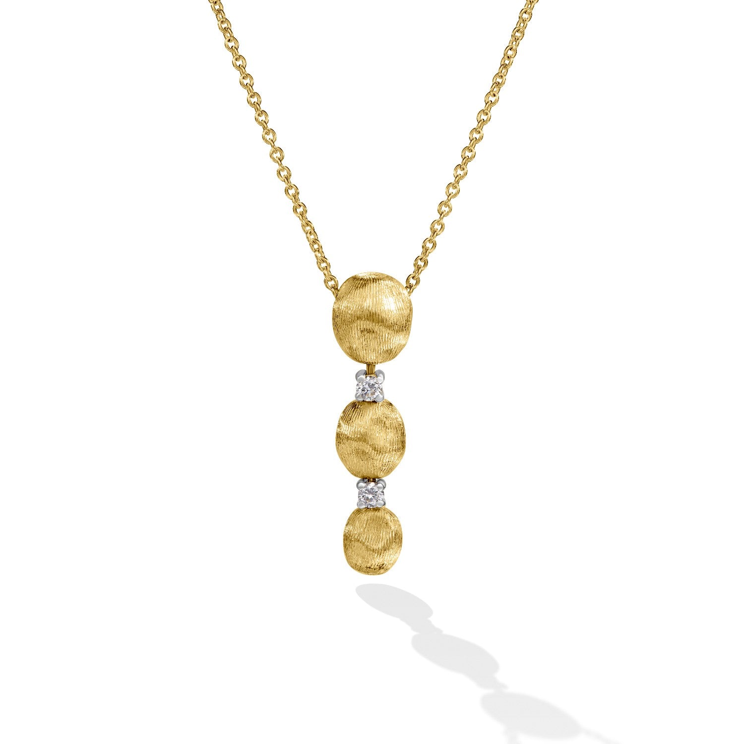 NECKLACE YELLOW & WHITE GOLD 750 & PRECIOUS STONES - 102122 - Availability: Immediately