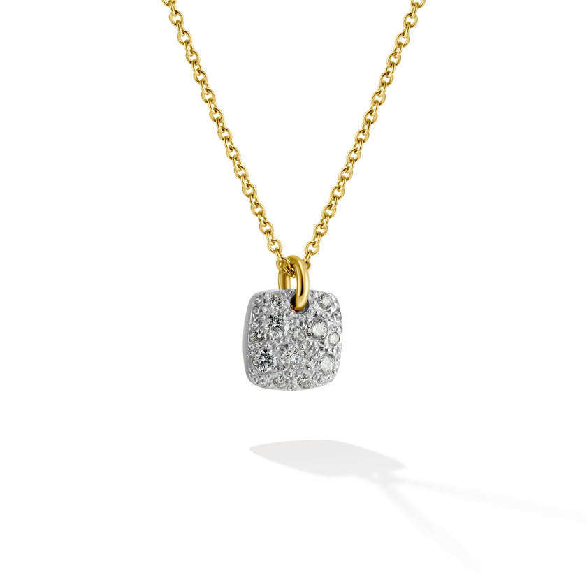 NECKLACE YELLOW & WHITE GOLD 750 & PRECIOUS STONES - 102126 - Availability: Immediately