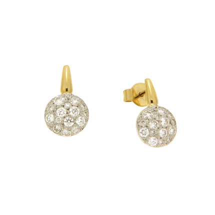 EARRINGS YELLOW & WHITE GOLD 750 & PRECIOUS STONES - 102128 - Availability: Immediately