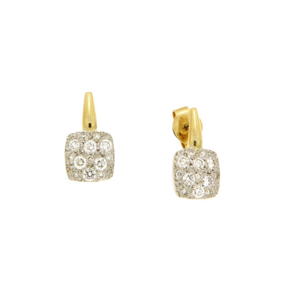 EARRINGS YELLOW & WHITE GOLD 750 & PRECIOUS STONES - 102130 - Availability: Immediately