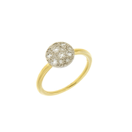RING YELLOW & WHITE GOLD 750 & PRECIOUS STONES - 102132 - Availability: Immediately