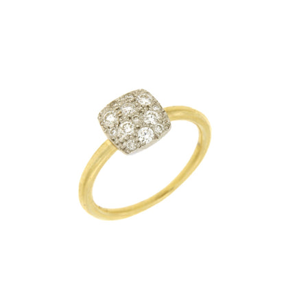 RING YELLOW & WHITE GOLD 750 & PRECIOUS STONES - 102134 - Availability: Immediately