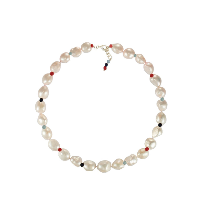 NECKLACE  SILVER 925 & PEARLS - 102318 - Availability: Immediately