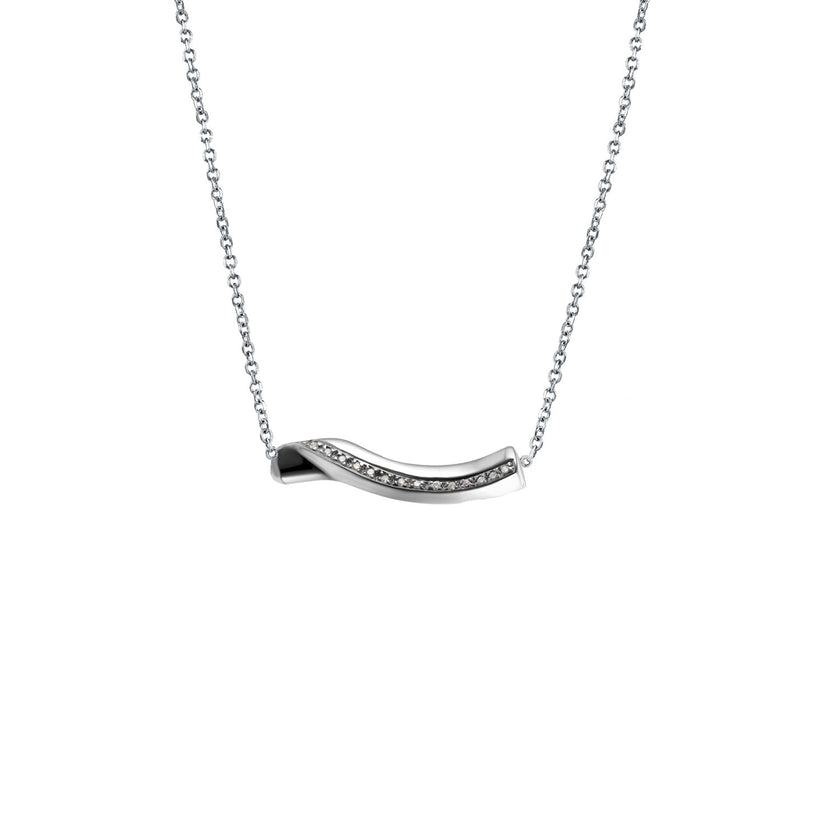 NECKLACE WHITE GOLD 750 & PRECIOUS STONES - 102372 - Availability: Immediately