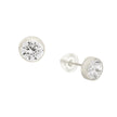 EARRINGS WHITE GOLD 585 & C.Z. - 102490 - Availability: Immediately