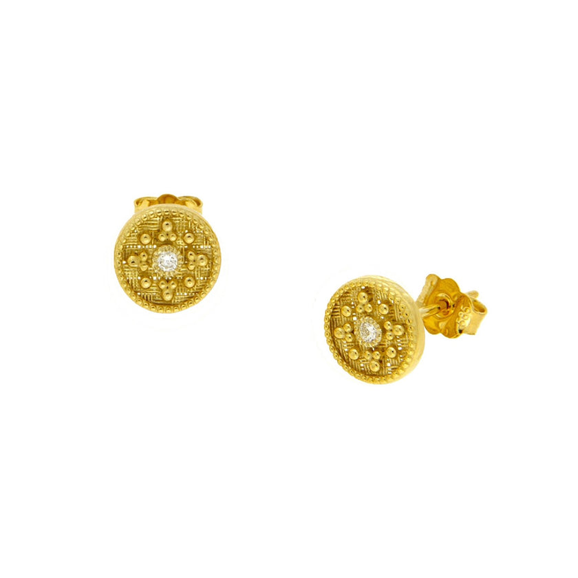 EARRINGS  GOLD 585 & PRECIOUS STONES - 102640 - Availability: Immediately