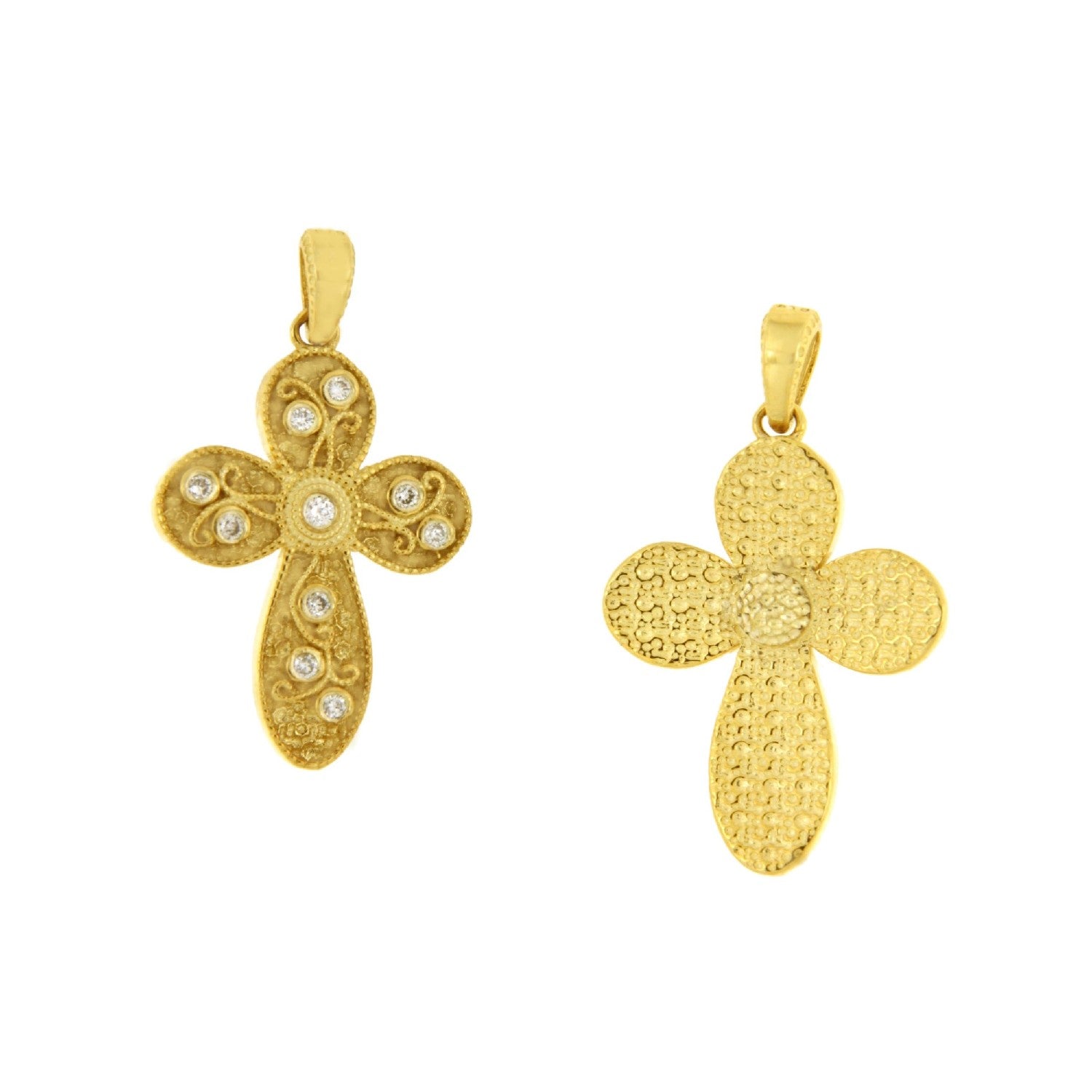 CROSS  GOLD 585 & PRECIOUS STONES - 102646 - Availability: Immediately