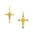 CROSS GOLD 14K &  SEMIPRECIOUS STONES - 102652 - Availability: Immediately