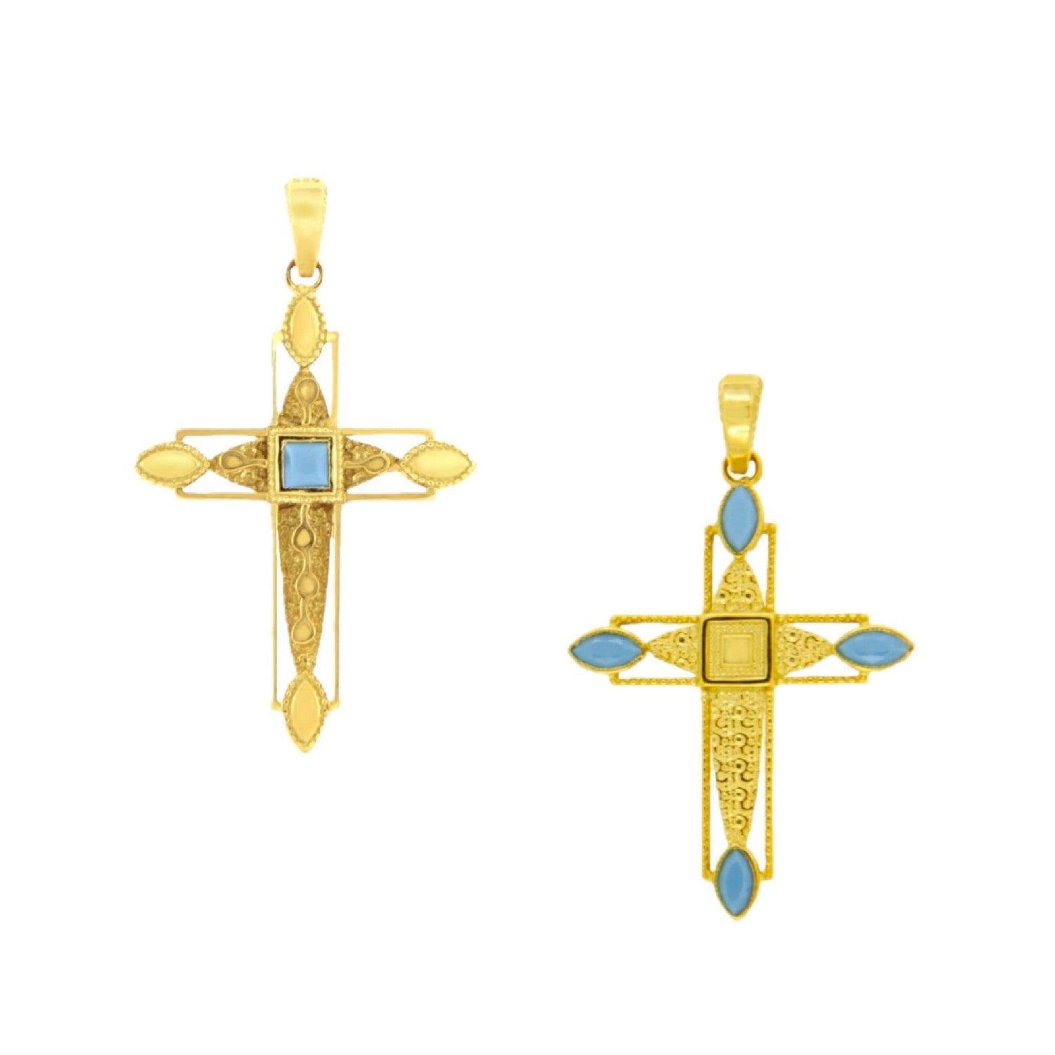 CROSS GOLD 14K &  SEMIPRECIOUS STONES - 102652 - Availability: Immediately