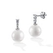 EARRINGS WHITE GOLD 750 & PEARLS - 102666 - Availability: Immediately