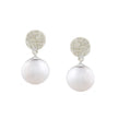 EARRINGS WHITE GOLD 750 & PEARLS - 102668 - Availability: Immediately